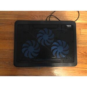 Havit Laptop Cooling Pad Cooler 3 Fans Blue Led 11" X 15" Pre-Owned